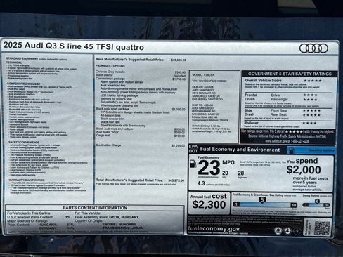 Certified 2025 Audi Q3 2.0T Premium w/ Convenience Package image 21