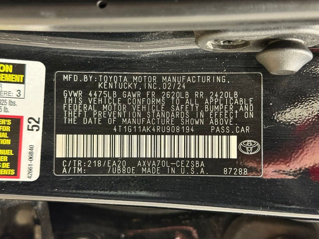Certified 2024 Toyota Camry SE FWD image 27