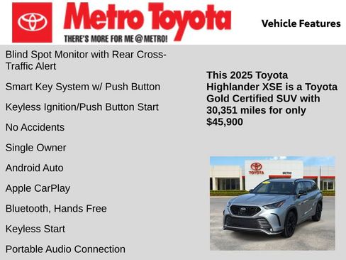 Certified 2025 Toyota Highlander XSE AWD/4WD image 11