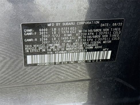 Used 2022 Subaru Ascent Limited w/ Technology Package image 33