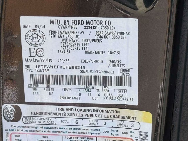 Used 2014 Ford F150 XLT w/ Equipment Group 302A Luxury AWD/4WD image 16