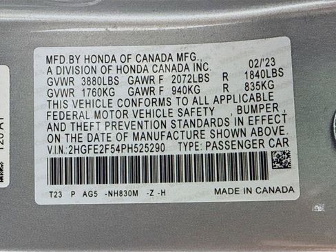 Certified 2023 Honda Civic Sport image 43