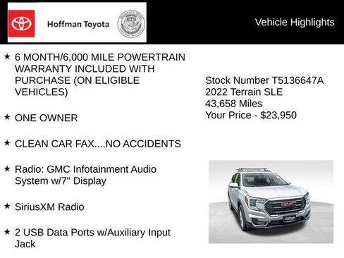 Used 2022 GMC Terrain SLE w/ Driver Convenience Package AWD/4WD image 10