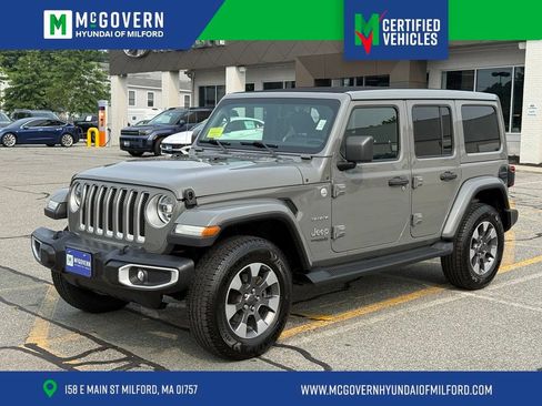 Used 2021 Jeep Wrangler Unlimited Sahara w/ Uconnect 4C Nav & Sound Group AWD/4WD image 1