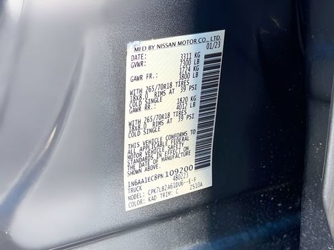 Used 2023 Nissan Titan SV w/ Accessory Utility Package AWD/4WD image 29