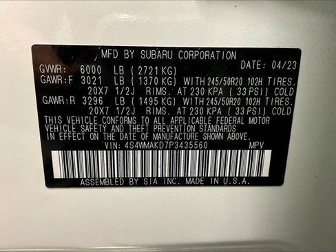 Used 2023 Subaru Ascent Onyx Edition Limited image 45