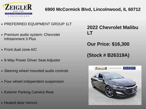 Used 2022 Chevrolet Malibu LT FWD image 6