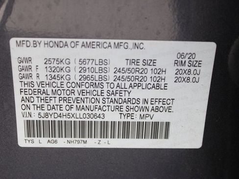 Used 2020 Acura MDX SH-AWD w/ Technology Package image 33