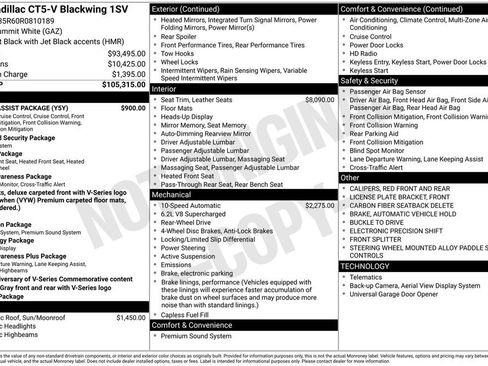 Used 2024 Cadillac CT5 V Blackwing w/ Driver Assist Package RWD image 45