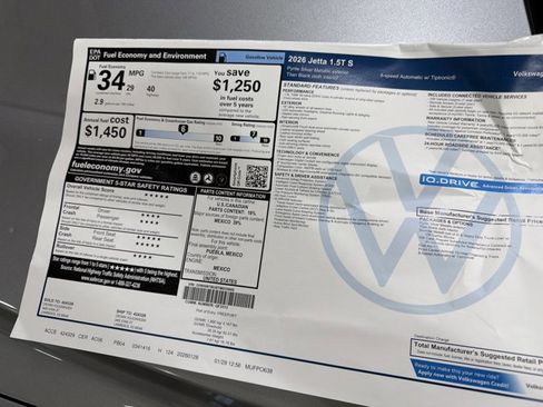 New 2026 Volkswagen Jetta S image 40