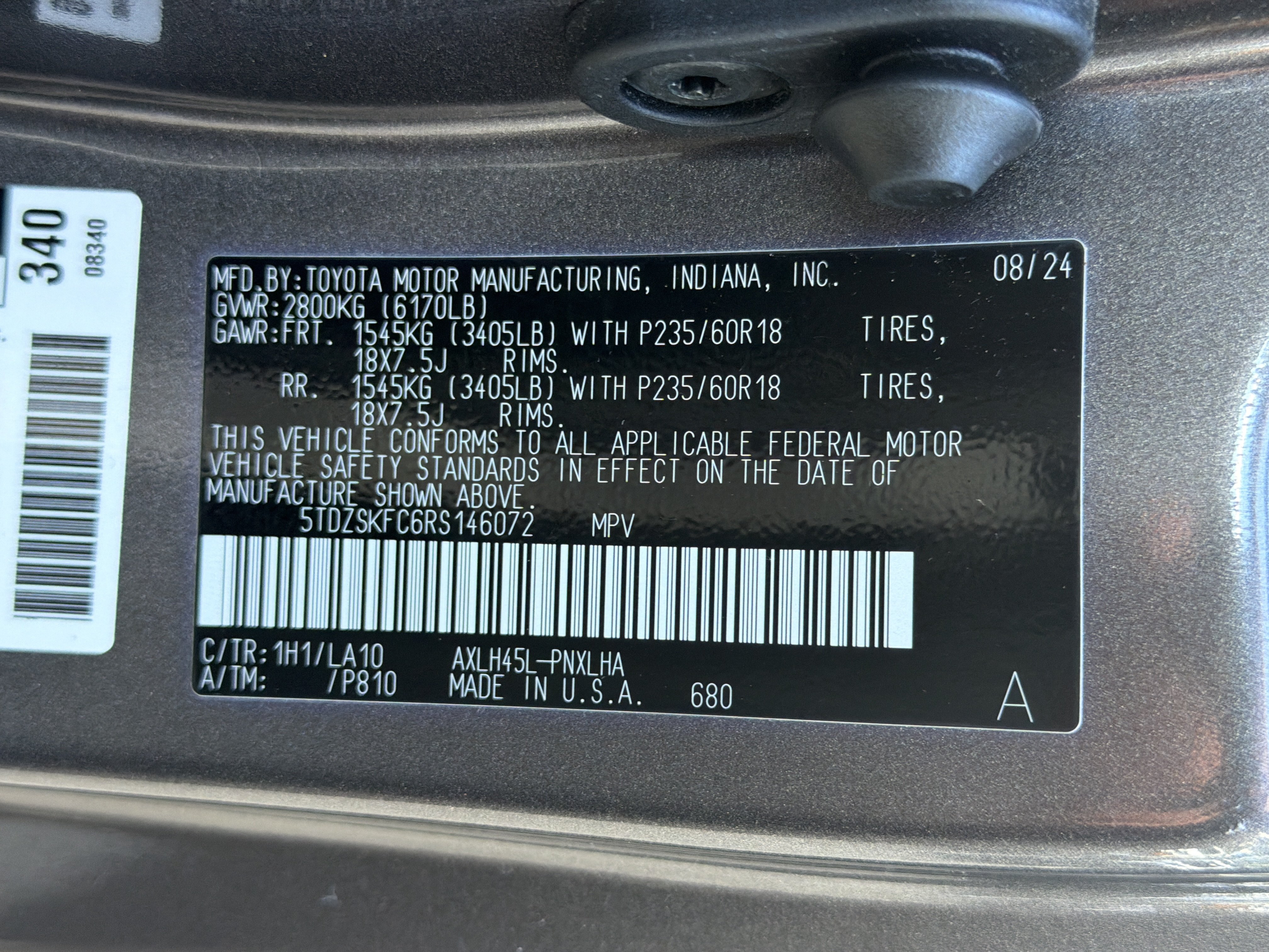 Used 2024 Toyota Sienna Limited AWD/4WD image 37