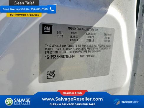 Used 2011 Chevrolet Cruze LS image 16