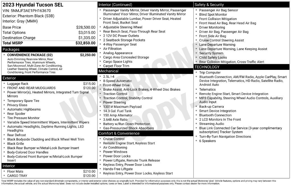 Used 2023 Hyundai Tucson SEL w/ Convenience Package FWD image 4