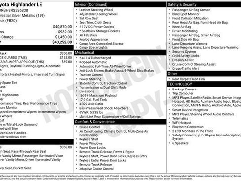 Used 2024 Toyota Highlander LE AWD/4WD image 11