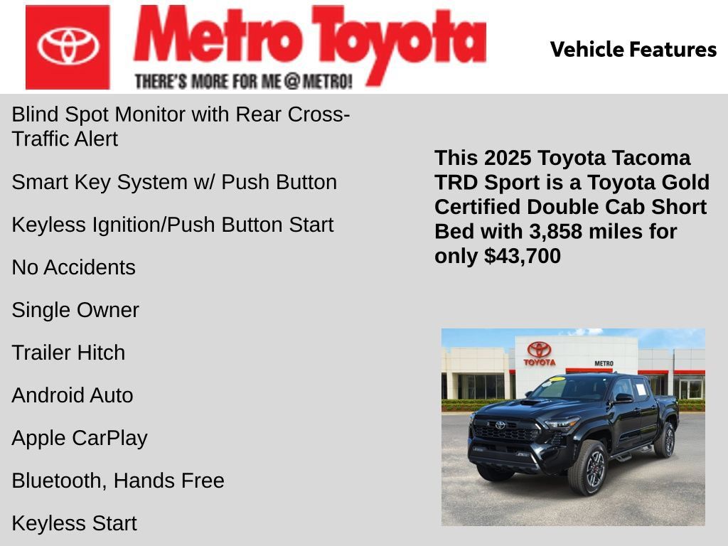 Certified 2025 Toyota Tacoma TRD Sport AWD/4WD image 11