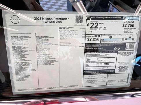 New 2026 Nissan Pathfinder Platinum AWD/4WD image 87