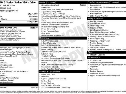 Used 2020 BMW 330i xDrive Sedan w/ Convenience Package image 8