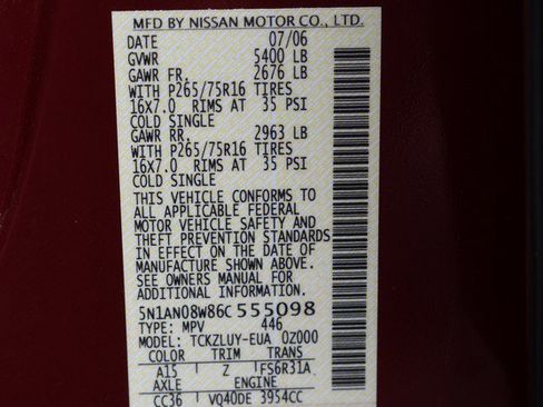 Used 2006 Nissan Xterra Off-Road w/ (W94) Tow Pkg AWD/4WD image 33