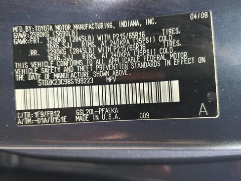 Used 2008 Toyota Sienna CE image 7