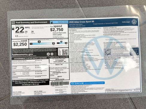 New 2026 Volkswagen Atlas Cross Sport SE AWD/4WD image 36