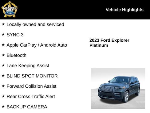 Used 2023 Ford Explorer Platinum w/ Technology Package AWD/4WD image 2