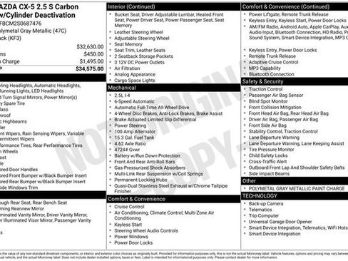 Used 2025 MAZDA CX-5 Carbon Edition AWD/4WD image 10