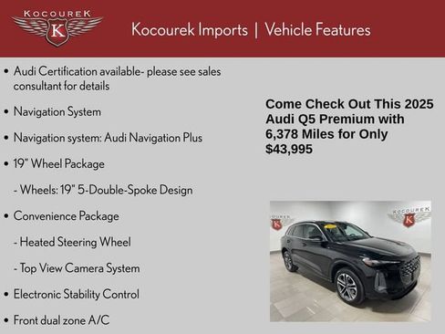 Used 2025 Audi Q5 Premium w/ Convenience Package AWD/4WD image 4
