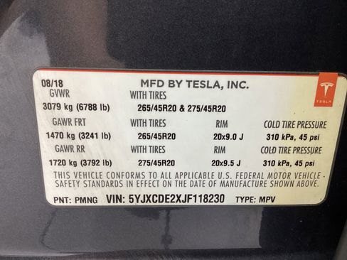 Used 2018 Tesla Model X 100D AWD/4WD image 53