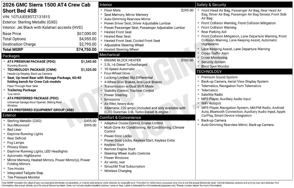 Used 2026 GMC Sierra 1500 AT4 w/ AT4 Premium Package AWD/4WD image 5