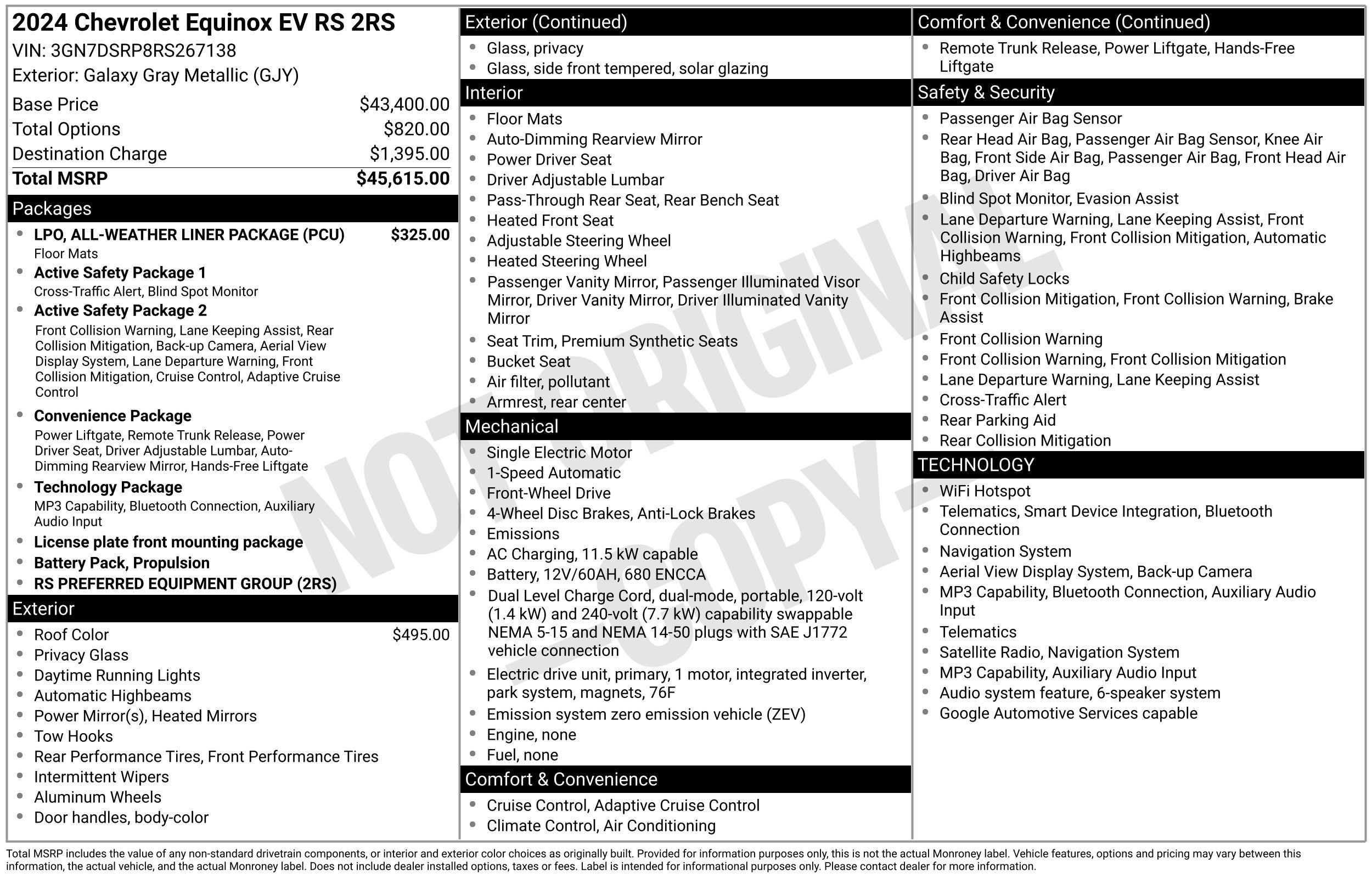 Used 2024 Chevrolet Equinox EV RS FWD image 2