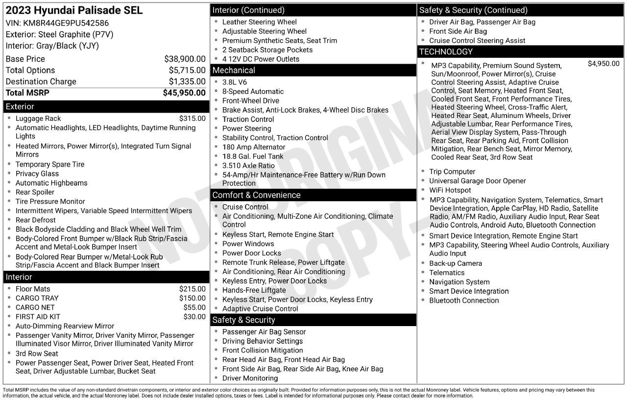 Used 2023 Hyundai Palisade SEL FWD image 31
