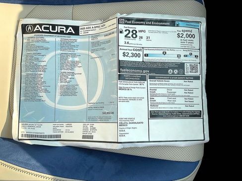 New 2025 Acura ADX A-Spec image 30