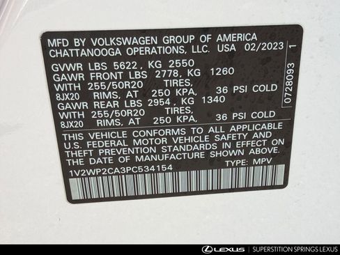 Used 2023 Volkswagen Atlas SE FWD image 30
