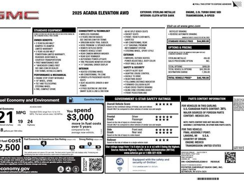 Used 2025 GMC Acadia Elevation AWD/4WD image 4
