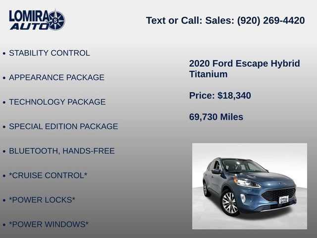 Used 2020 Ford Escape Titanium w/ Titanium Premium Package 2.0 AWD/4WD image 14