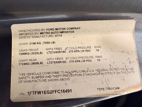 Used 2015 Ford F150 XLT w/ Equipment Group 302A Luxury image 47