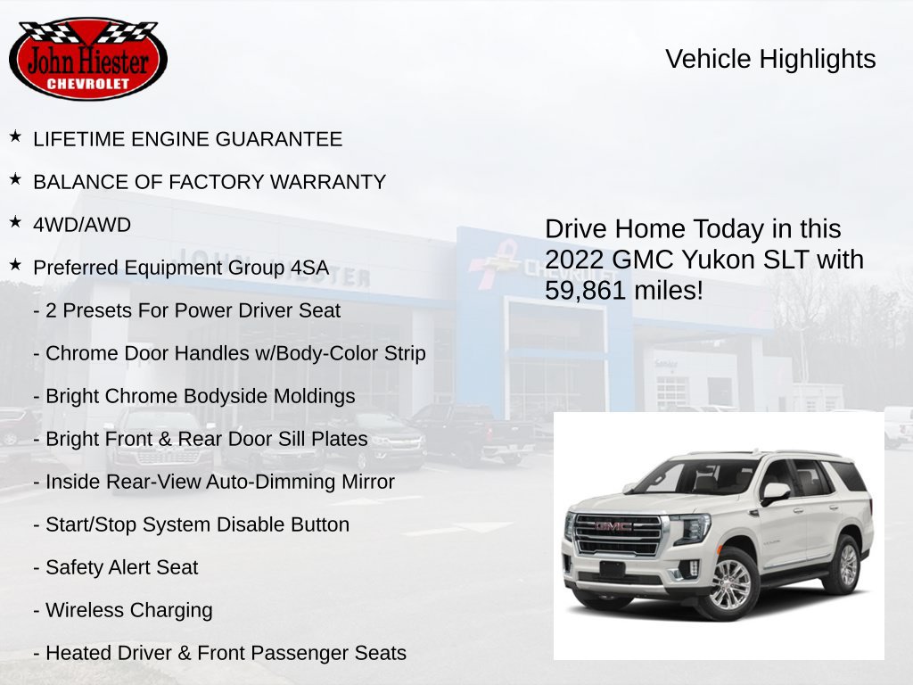 Used 2022 GMC Yukon SLT w/ SLT Premium Package AWD/4WD image 4