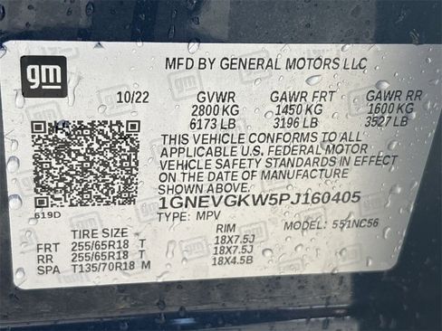 Used 2023 Chevrolet Traverse LT w/ LPO, Floor Liner Package image 15