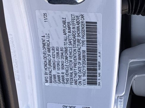 Certified 2025 Honda Accord LX image 37