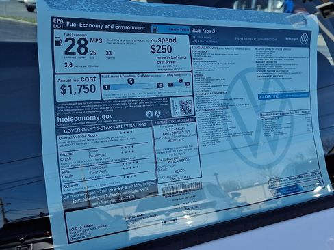 New 2026 Volkswagen Taos S image 12