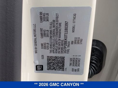 New 2026 GMC Canyon Elevation w/ Convenience Package image 36