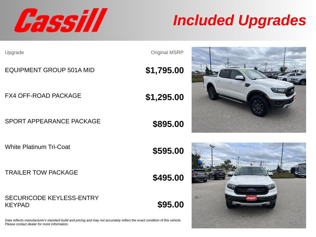 Used 2019 Ford Ranger Lariat w/ Equipment Group 501A Mid AWD/4WD image 29