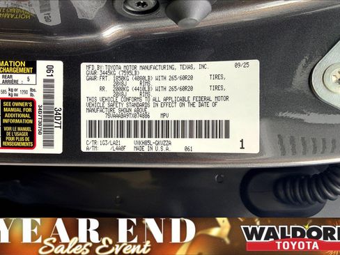 New 2026 Toyota Sequoia Platinum image 17