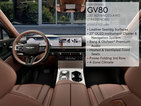 New 2026 Genesis GV80 2.5T Advanced AWD/4WD image 17