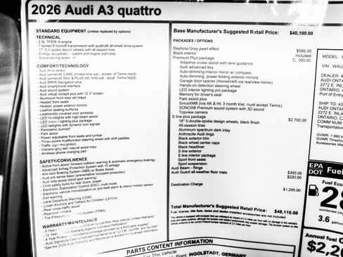 New 2026 Audi A3 2.0T Premium image 32