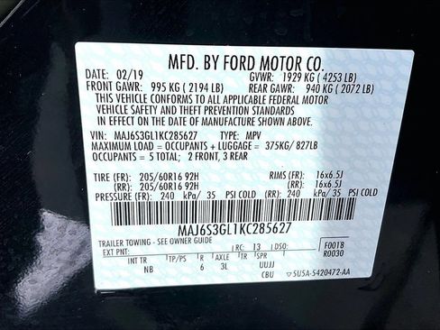 Used 2019 Ford EcoSport SE w/ SE Convenience Package AWD/4WD image 19