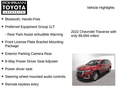 Used 2022 Chevrolet Traverse LT FWD image 7