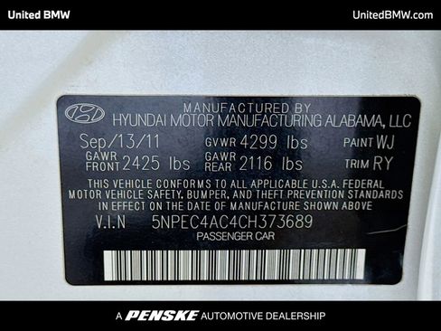 Used 2012 Hyundai Sonata Limited w/ Navigation Pkg image 15