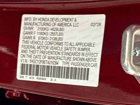 New 2026 Honda Accord Touring image 25