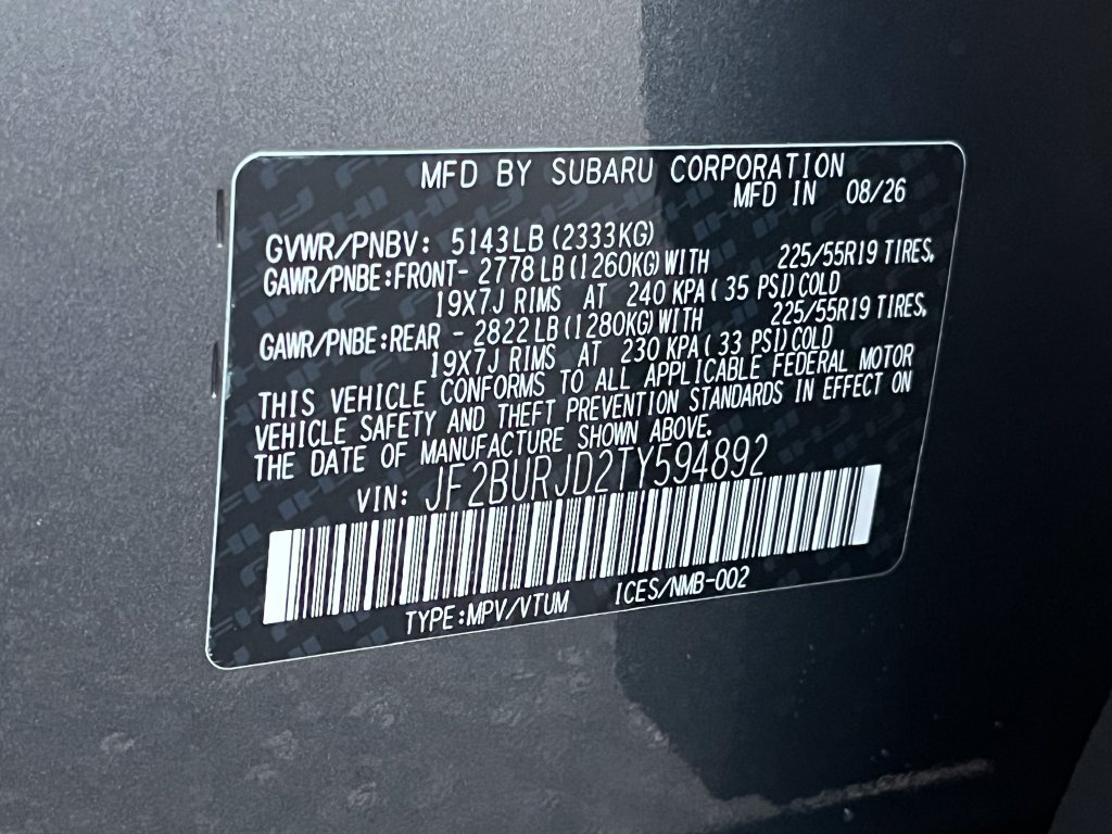 New 2026 Subaru Outback Touring XT AWD/4WD image 24